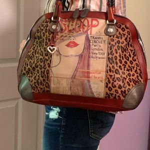 Rare Brighton Scoop Calf Hair Fashonista Handbag